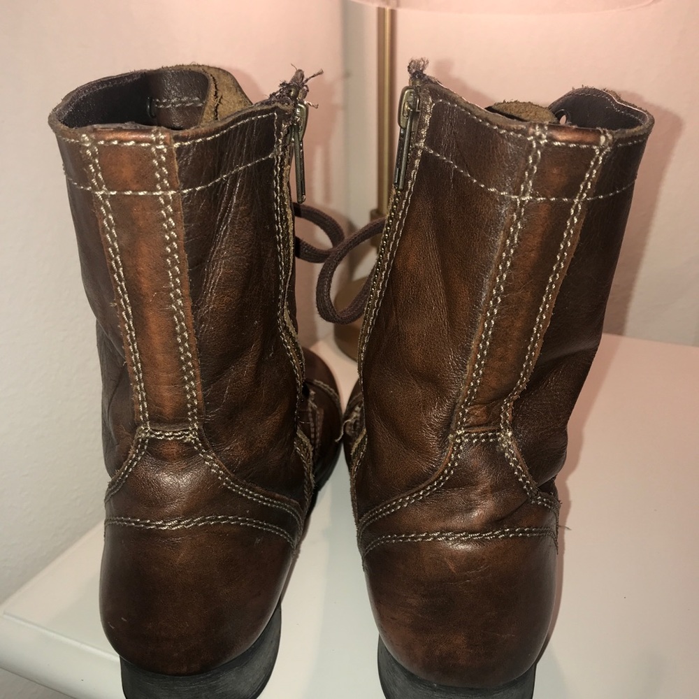 Brown Steve Madden Combat Boots